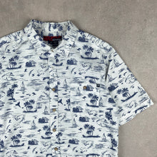 Charger l'image dans la galerie, chemise-a-fleurs-homme-blanche