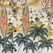 Charger l'image dans la galerie, chemise-aloha-made-in-hawaii-kys-motifs-fleurs-et-planches-de-surf