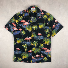 Charger l'image dans la galerie, chemise-aloha-made-in-hawaii-pacific-legend-noire-perroquet