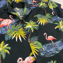 Charger l'image dans la galerie, chemise-aloha-made-in-hawaii-pacific-legend-noire-perroquet