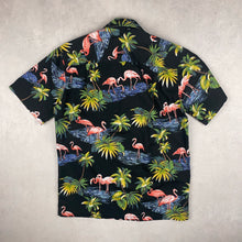 Charger l'image dans la galerie, chemise-aloha-made-in-hawaii-pacific-legend-noire-perroquet
