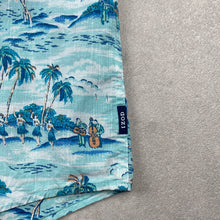 Charger l'image dans la galerie, chemise-hawaienne-a-fleurs-bleu-turquoise-izod