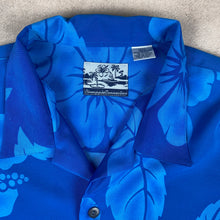 Charger l'image dans la galerie, chemise-hawaienne-a-fleurs-homme-bleue