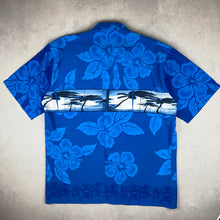Charger l'image dans la galerie, chemise-hawaienne-a-fleurs-homme-bleue