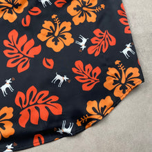 Charger l'image dans la galerie, chemise-hawaienne-a-fleurs-homme-noire-orange