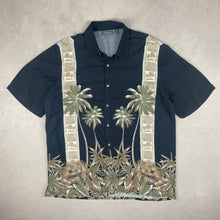 Charger l'image dans la galerie, chemise-hawaienne-a-fleurs-homme-noire-vintage