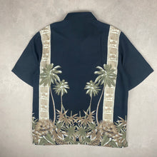 Charger l'image dans la galerie, chemise-hawaienne-a-fleurs-homme-noire-vintage