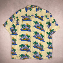Charger l'image dans la galerie, chemise-hawaienne-a-fleurs-jaune-homme