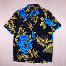Charger l'image dans la galerie, chemise-hawaienne-a-fleurs-noire