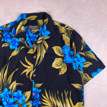 Charger l'image dans la galerie, chemise-hawaienne-a-fleurs-noire