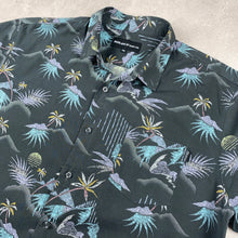 Charger l'image dans la galerie, chemise-hawaienne-grise-a-fleurs-homme