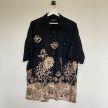Charger l'image dans la galerie, chemise-hawaienne-homme-a-fleurs-noire-vintage