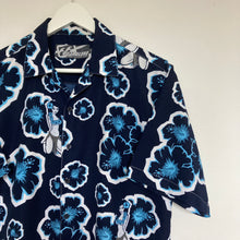 Charger l'image dans la galerie, chemise-hawaienne-homme-vintage-a-fleurs-bleue