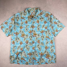 Charger l'image dans la galerie, chemise-hawaienne-homme-vintage-a-fleurs-bleue