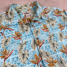Charger l'image dans la galerie, chemise-hawaienne-homme-vintage-a-fleurs-bleue