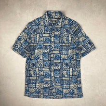 Charger l'image dans la galerie, chemise-hawaienne-vintage-a-fleurs-bleue-homme