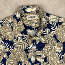 Charger l'image dans la galerie, chemise-hawaienne-vintage-a-fleurs-marine-homme