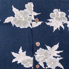 Charger l'image dans la galerie, chemise-hawaienne-vintage-a-fleurs-noire-et-blanche