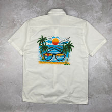 Charger l'image dans la galerie, chemise-hawaienne-vintage-blanche-homme