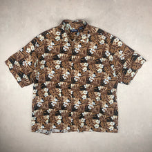 Charger l'image dans la galerie, chemise-vintage-a-fleurs-marron