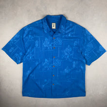 Charger l'image dans la galerie, chemisette-tommy-bahama-en-soie-bleue