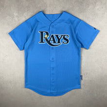 Charger l'image dans la galerie, maillot-baseball-majestic-chemise-mlb-rays-bleu
