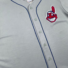 Charger l'image dans la galerie, maillot-baseball-majestic-vintage-chemise-mlb-gris-indians