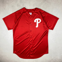 Charger l'image dans la galerie, maillot-de-baseball-majestic-vintage-phillies-chemise-mlb-rouge