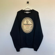 Charger l'image dans la galerie, sweat-vintage-homme-noir-imprime-guinness-beer-lee-usa