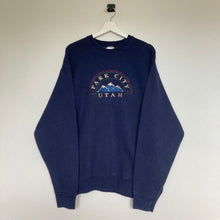 Charger l'image dans la galerie, sweat-vintage-homme-oversize-bleu-fonce-unisexe