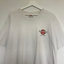 Charger l'image dans la galerie, t-shirt-homme-vintage-blanc-hard-rock-cafe-imprime-hollywood