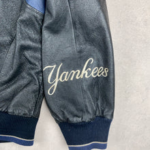Charger l'image dans la galerie, veste-en-cuir-vintage-new-york-yankees-ny-blouson-teddy-mlb-baseball