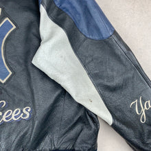 Charger l'image dans la galerie, veste-en-cuir-vintage-new-york-yankees-ny-blouson-teddy-mlb-baseball