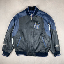 Charger l'image dans la galerie, veste-en-cuir-vintage-new-york-yankees-ny-blouson-teddy-mlb-baseball