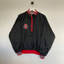 Charger l'image dans la galerie, veste-vintage-homme-reversible-noire-rouge-ohio-state-usa
