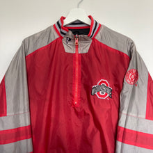 Charger l'image dans la galerie, veste-vintage-homme-reversible-noire-rouge-ohio-state-usa