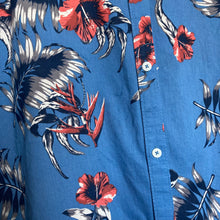 Charger l'image dans la galerie, chemise-hawaienne-a-fleurs-homme-bleue