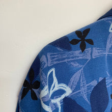 Charger l'image dans la galerie, chemise-hawaienne-homme-vintage-en-soie-bleue