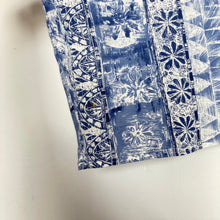 Charger l'image dans la galerie, chemise-hawaienne-vintage-a-motifs-homme-bleue