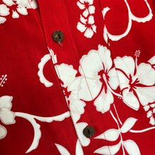 Charger l'image dans la galerie, chemise-hawaienne-vintage-homme-a-fleurs-rouge