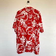 Charger l'image dans la galerie, chemise-hawaienne-vintage-homme-a-fleurs-rouge