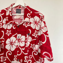 Charger l'image dans la galerie, chemise-hawaienne-vintage-homme-quicksilver-rouge-et-blanche