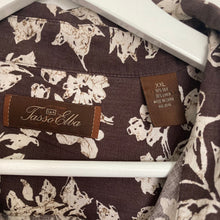 Charger l'image dans la galerie, chemise-hawaienne-vintage-homme-soie-et-lin-motifs-fleurs