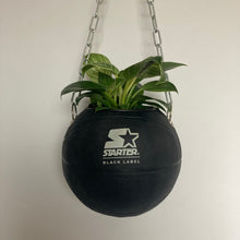 Charger l'image dans la galerie, decoration-ballon-de-basket-noir-transforme-en-pot-de-fleur-starter-basketball-planter