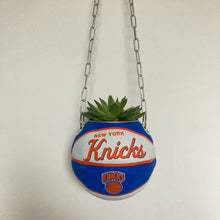 Charger l'image dans la galerie, decoration-ballon-de-basket-transforme-en-pot-de-fleur-knicks-basketball-planter