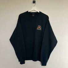 Charger l'image dans la galerie, Sweat noir vintage logo brodé (L)