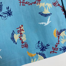 Charger l'image dans la galerie, Chemise hawaienne vintage turquoise (M)