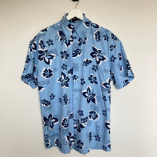 Charger l'image dans la galerie, Chemise hawaïenne bleue à fleurs pour homme et pour femme