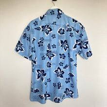 Charger l'image dans la galerie, Chemise hawaïenne bleue à fleurs pour homme et pour femme