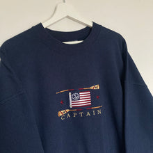 Charger l'image dans la galerie, Sweat vintage logo brodé "captain" (XL)
